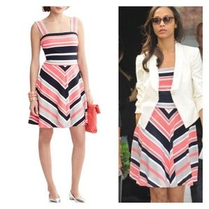 Milly for Banana Republic Striped Fit Flare Dress